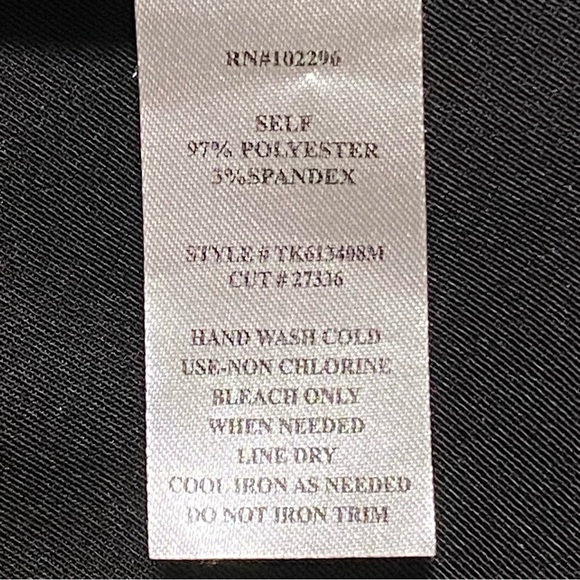 CONNECTED APPAREL SLEEVELESS RUFFLE BLACK DRESS SIZE 14 - Picture 6 of 6